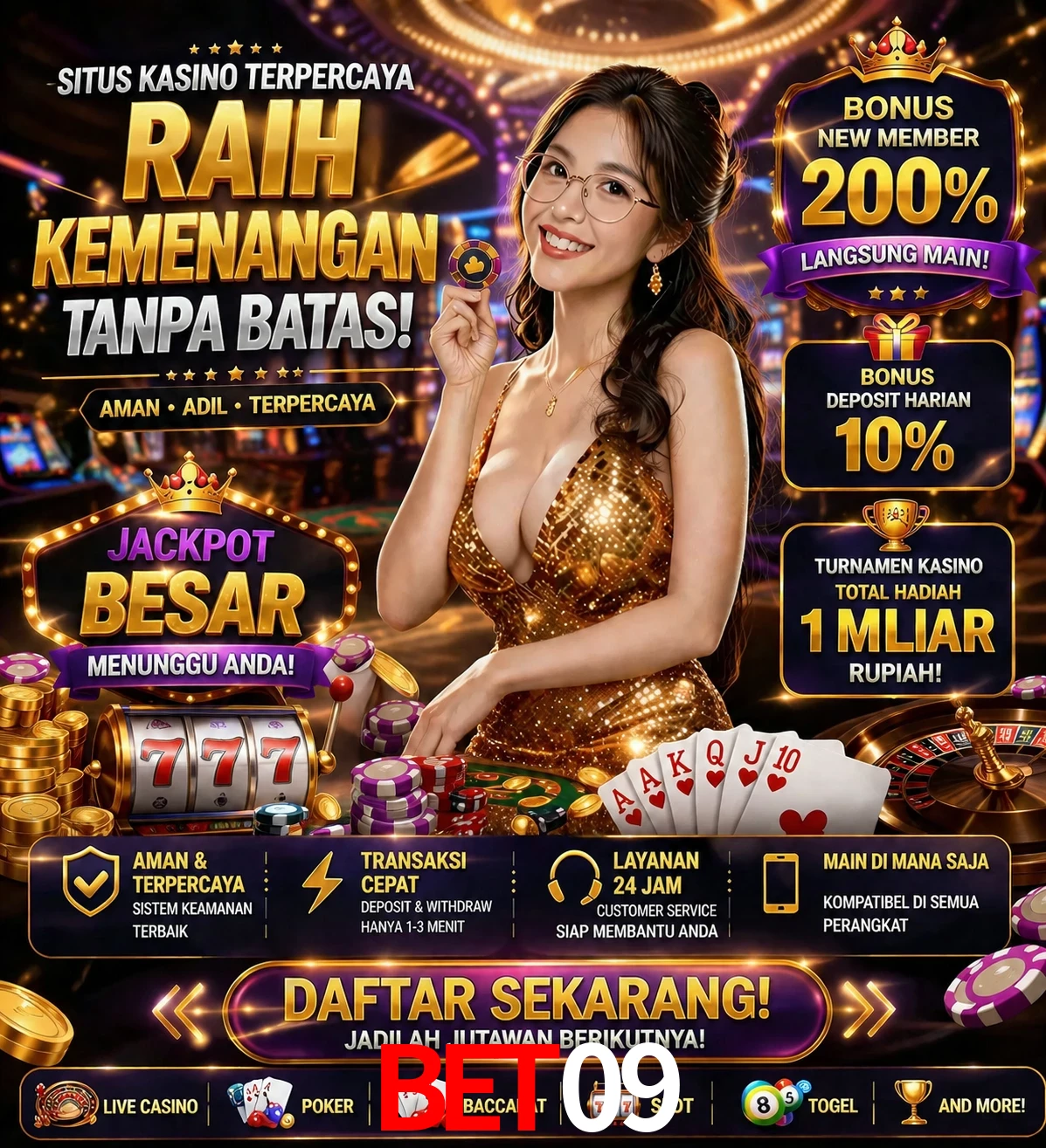 Roleta e blackjack bet09